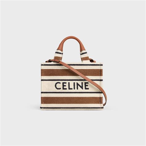 small cabas thais in textile with celine jacquard|CELINE Jacquard Striped Small Cabas Thais Multicolor.